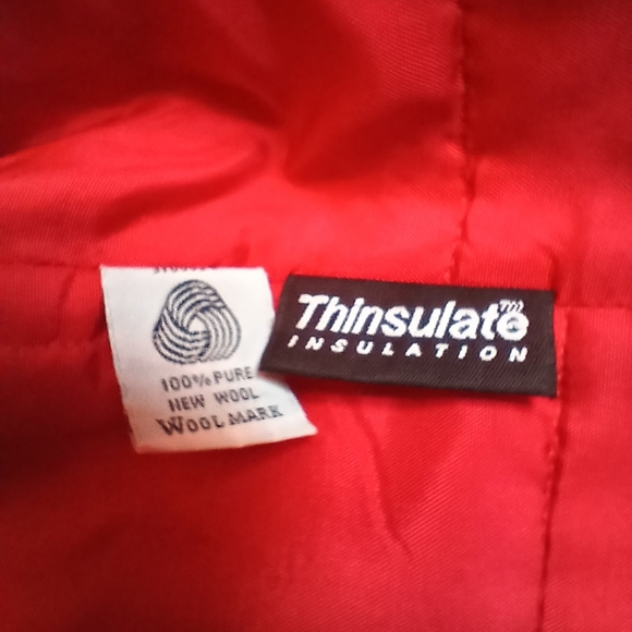 Vintage Pendleton 100% Wool Insulated Bomber Jacket Red - Small - Picture 9 of 9